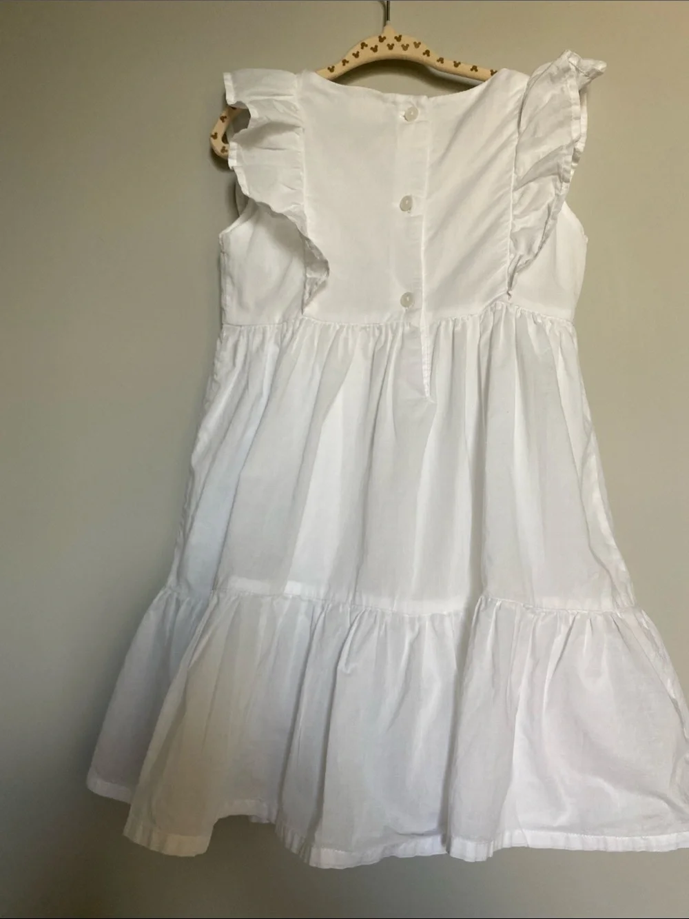 OshGosh B’gosh Girls White Ruffle Cotton Dress size 4T